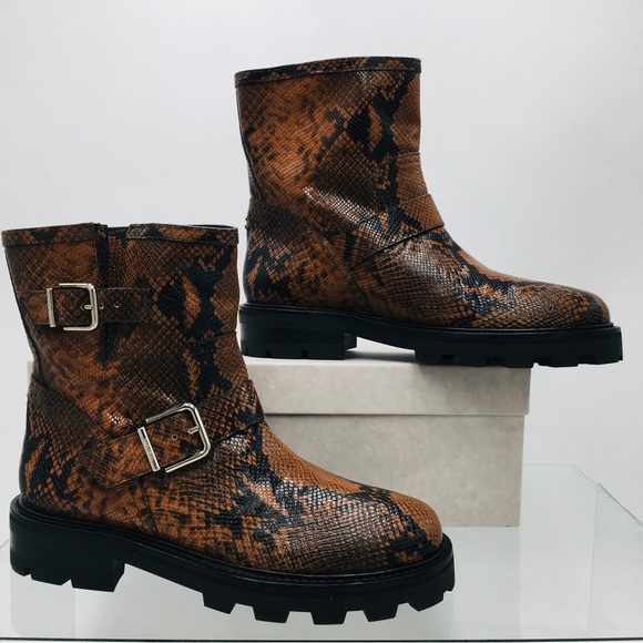 Jimmy Choo Youth II Snake Printed Leather Women’s Boots - Picture 4 of 16